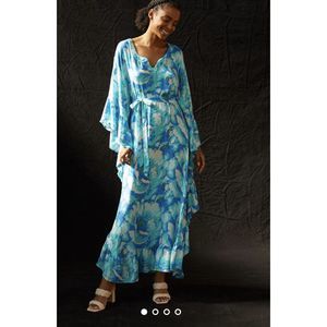 New Anthropologie Bel Kazan Floral Kaftan One Size